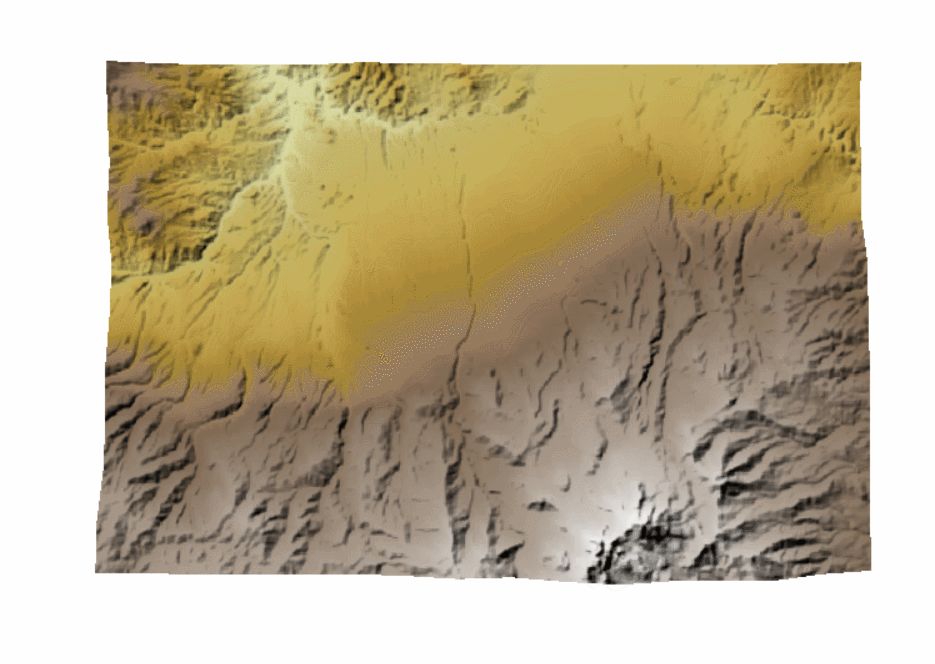 3D visualization of the DEM of the Savalan Peak (Iran) based on SRTM data