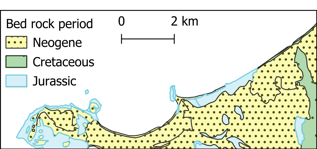 Thematic map of the geology from the peninsula of Peniche (Portugal)