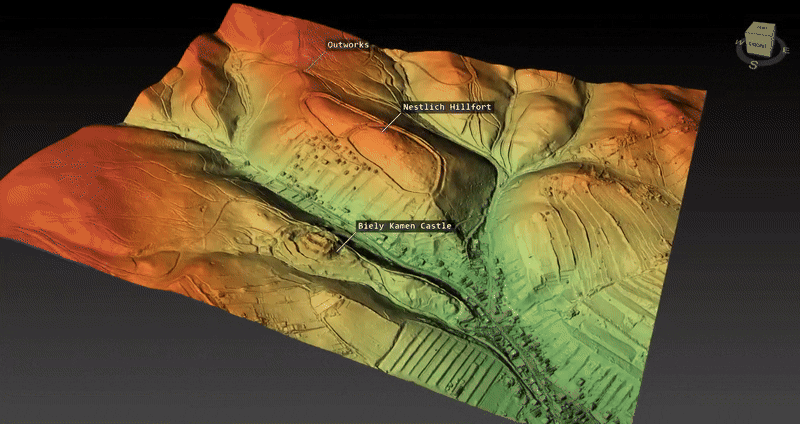 DSM of the Neštich hillfort above Svätý Jur (Slovenia) made from LiDAR data (2016)