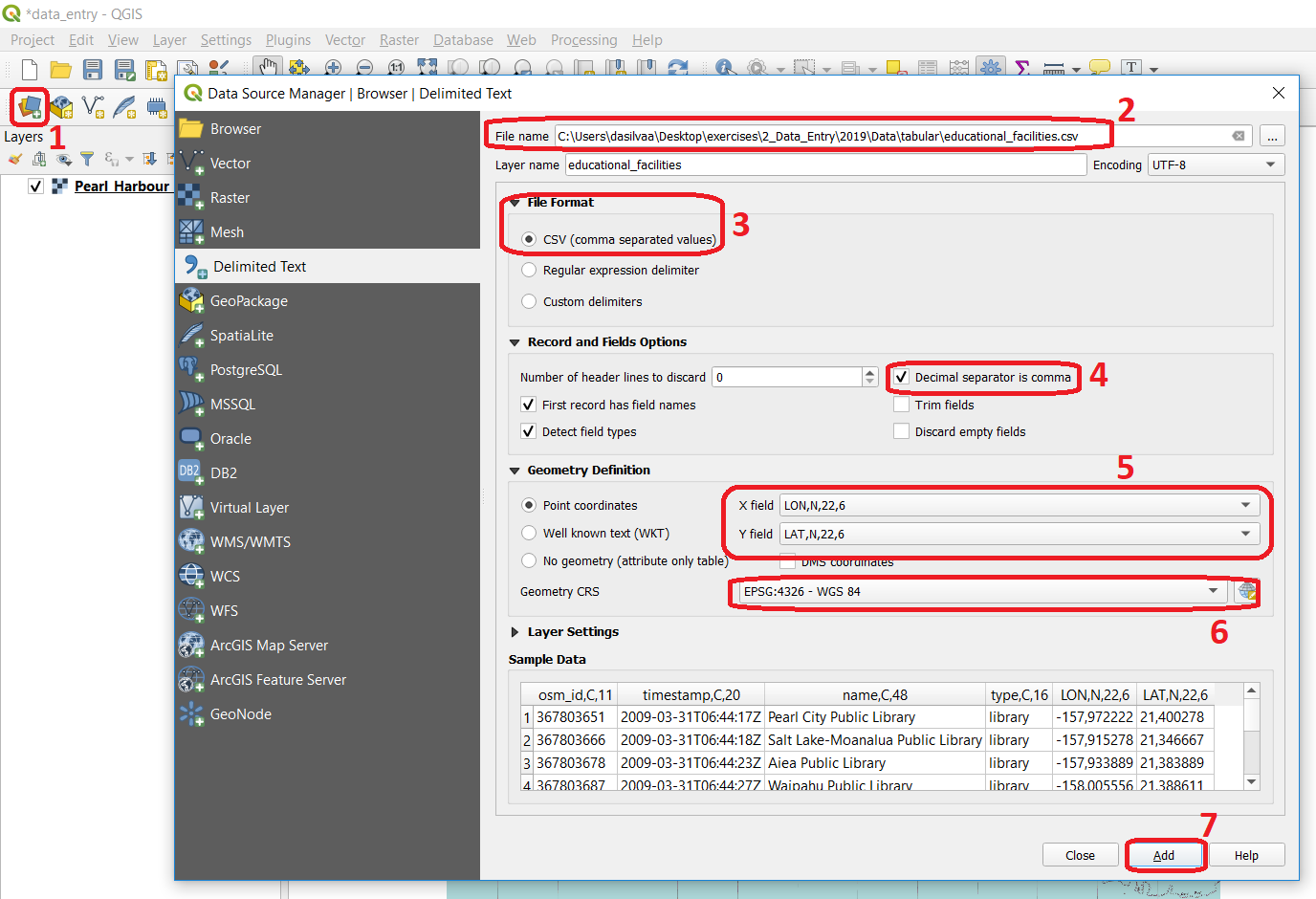 Create new point layer